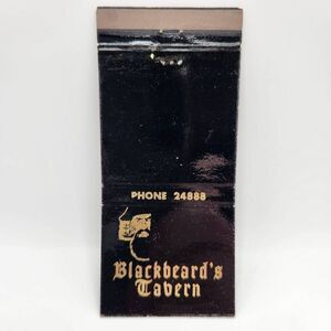Vintage Matchbook Blackbeard's Tavern Bay Street Nassau The Bahamas